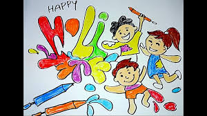 10 holi crafts and activities for kids. Holi Drawing For Kids Holi Drawing Images Pictures