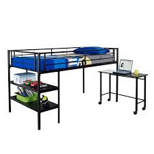 They're also great for kids who have frequent sleepovers with their besties. Walker Edison Premium Metal Twin Low Loft Bed With Desk Black Lwtld46spbl Rona