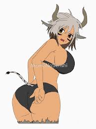 Anime Girl Bikini Waifu Monster Musume Cow Girl Monster Girl Design 