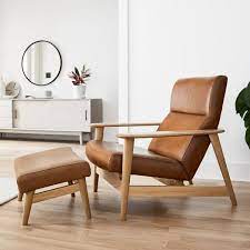 Find the best ottomans, footstools & poufs at the lowest price from top brands like handmade, christopher knight home, ikea & more. Mid Century Show Wood High Back Leather Chair