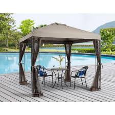 Outsmart the weather with aleko's retractable patio awnings. Apex Garden 8 Ft X 8 Ft Rococo Gazebo With Mosquito Net 71590117 The Home Depot