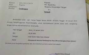 Contoh surat bisnis, surat dinas, surat izin, surat kuasa, surat lamaran kerja, surat pemberitahuan, surat penawaran, surat pengunduran diri, surat peringatan, surat perjanjian, surat pernyataan, surat resmi, surat undangan. Contoh Surat Undangan Musrenbang Desa Sample Surat Undangan Cute766