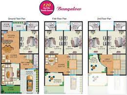 Rainbow Sweet Homes 120 Sq Yards Double Storey Bungalow Internal Plan Double Storey House Plans Duplex House Plans House Floor Design