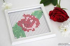 cross stitch on a pegboard for a modern look cross stitch embroidery free cross stitch cross stitch rose