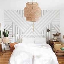 Large Geometric Removable Wallpaper Grey Geometric Peel And Stick Wall Mural Temporary Traditional In 2020 Feature Wall Bedroom Accent Wall Bedroom Bedroom Wallpaper Accent Wall