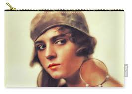 Olive Thomas, Vintage Actress Zip Pouch by Esoterica Art Agency