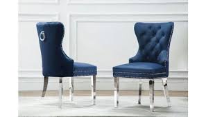 Finally, the chair is anodized for a durable finish. Marshall Navy Blue Velvet Chair