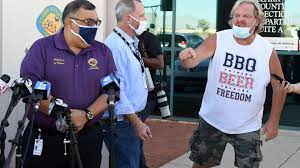 Man Wearing Bbq Beer Freedom Shirt Crashes Nevada Election Press Briefing