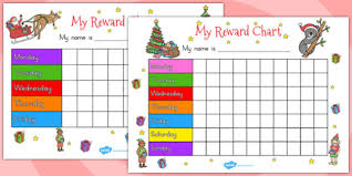 Christmas Themed Reward Chart Australia Christmas Reward