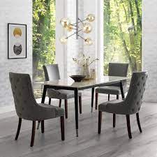 Dining chair cushions & pads. Cace Nailhead Trim Dining Chair Set Of 2 Transitional Dining Chairs By Inspired Home Houzz