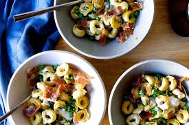 Crispy Tortellini With Peas And Prosciutto Recipe Pasta Dishes Food Recipes