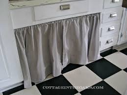 How To Make Kitchen Cabinet Curtains Ready Made Curtains Using Curtains As Doors Cottage In The Oak Curtains Ready Made Kitchen Cabinets Kitchen Curtains