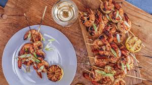 Place the shrimp into a large zip top plastic storage bag.pour marinade over the shrimp, then seal the bag. Red Chili Ginger Marinated Grilled Shrimp Skewers Rachael Ray Show