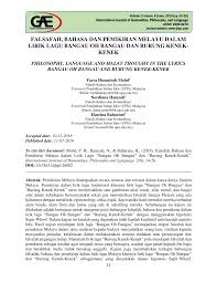 :d jika artikel ini bermanfaat, jangan lupa untuk berbagi dengan yang … b. Pdf Philosophy Language And Malay Thought In The Lyrics Bangau Oh Bangau And Burung Kenek Kenek