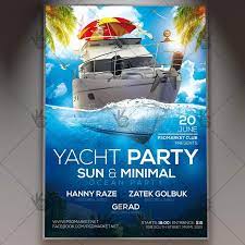This time you will find free psd party flyer templates which can be used straight away for your new parties. Yacht Party Premium Flyer Psd Template Psdmarket Yacht Party Yacht Party Poster Design