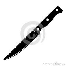 Knife For Food And Eating Food Silhouette Isolated On White Background Knife White Background Background