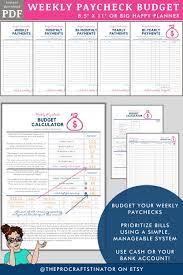 Weekly Paycheck Budget Envelope Budget Category Spending Etsy In 2020 Budgeting Worksheets Budgeting Weekly Budget Planner