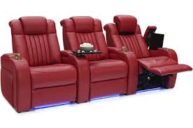 Seatcraft Mantra Top Grain Leather 7000 Powered Headrest Lumbar Power Recline Black Brown Or Red Straight Rows In 2020 Home Theater Seating Home Cinema Room Theater Chairs