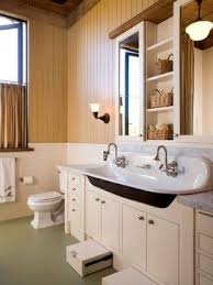 traditional bathroom, trough sink