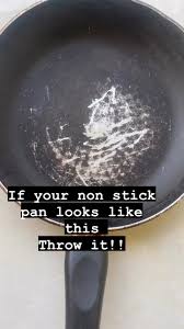 Scratched Nonstick Pan Close Up