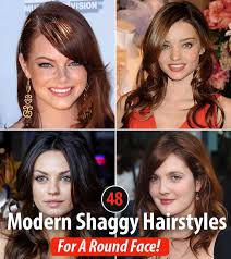 33 flattering hairstyles and haircuts: 48 Modern Shaggy Hairstyles For A Round Face