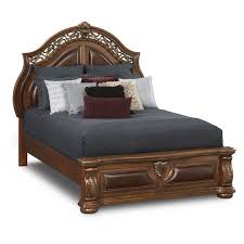 Morocco King Upholstered Bed Pecan American Signature Furniture Bed Furniture Value City Furniture