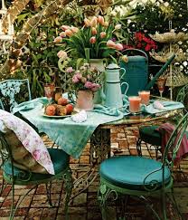 Confessions Of A Craigslist Junkie Aqua Eye Candy Outdoor Dining Outdoor Country Patio