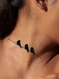 Bird On A Wire Meaning Birds On A Wire Little Bird Tattoos Birds Tattoo Neck Tattoo
