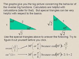 Maybe you would like to learn more about one of these? Inverse Trigonometric Functions What Is The First Pair