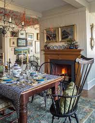 Cape Cod Fireplace Dining Room Victorian With Gold Frames Windsor Side Chairs Dining Room Victorian Victorian Dining Room Decor Dining Room Design