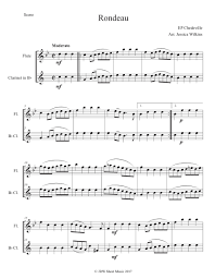 Chedeville Rondeau – Flute & Clarinet Duet (Digital Download) – JDW Sheet  Music