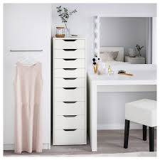 Pull the drawer out all the way. Alex Drawer Unit With 9 Drawers White 14 1 8x45 5 8 Ikea Ikea Alex Drawers Drawer Unit Alex Drawer