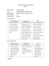 Tema lingkungan kelas 3 sd. Rpp Tematik Tema Lingkungan