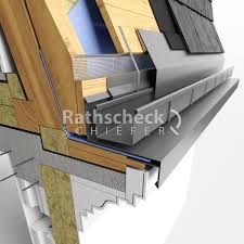 Rathscheck Schieferdetails Schieferdach Ausfuehrung Traufe Am Mansarddach Hausverkleidung Mansarddach Schieferdach
