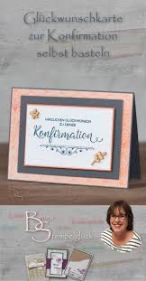 Konfirmationskarte Selbst Basteln Mit Stampin Up Produkten Konfirmationskarten Konfirmation Einladungskarten Konfirmation