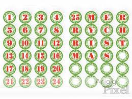 Printable Advent Calendar Number 1 25 And Letters Marry Christmas Diy Holiday Decoration Printable Advent Calendar Red Holiday Decorations Diy Holiday Decor