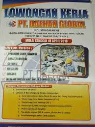 Cari loker mejasem tegal : Info Loker Brebes Tegal Dan Sekitarnya Facebook