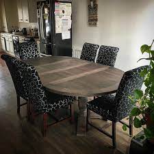 Extending dining tables follow a minimalist approach and can fit perfectly into your home. Michael O Connor Furniture One Of This Mornings Deliveries Of A Stunning Kristensenfurniture Ancona Solid Ash Round Extending Dining Table With Upholstered Roll Back Chairs It Looks Stunning Extended Ready For The