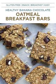 Banana Bread Chocolate Chip Oatmeal Bars Recipe Oatmeal Chocolate Chip Bars Oatmeal Bars Healthy Chocolate Chip Oatmeal