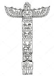 Azteken malerei auf holz bär tattoos malvorlagen pferde nacken tattoo indianer totenkopftattoos totempfahl malerei maya. Vektorgrafiken Totempfahl Vektorbilder Totempfahl Depositphotos