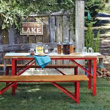 Red Beer Garden Dining Table World Market Gartentisch Biergarten Al Fresco