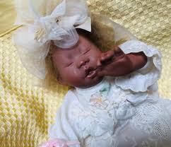 Karen Cadiou Porcelain Sleeping Baby Doll: Handmade Limited Edition #1/10