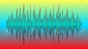 Vector Background Music Wave Balance Chart Cube Yellow Blue Red