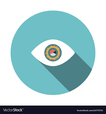 Eye With Market Chart Inside Pupil Icon
