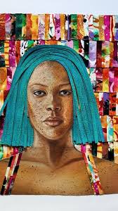 Lauren Pearce was a ⭐ of @prizmartfair during Art (Basel) Week Miami. Her  mixed media composition is brilliant. @laurenmpearce is now in my family's  collection. She's going places for sure! #artbasel ...