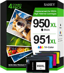 Four-pack of HP 950XL and 951XL replacement ink cartridges