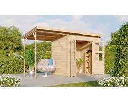 Karibu Holz Gartenhaus Neuenburg Natur 370 Cm X 150 Cm Davon 162 Cm Anbaudach Kaufen Bei Obi Gartenhaus Gartenhutte Haus