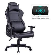 Healgen Gaming Office Chair With Large Lumbar Support Reclining High Back Ergonomic Memory Foam Desk Chair Racing Style Pc Comp Chair Office Chair Gaming Chair