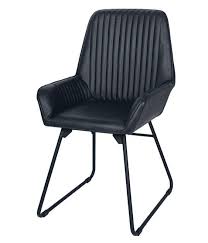 Search for black metal chairs with us Ribbed Back Black Leather Dining Chair With Black Metal Legs Mh20046 Ready To Buy Millmax Interiors