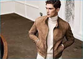 Mathias Lauridsen Sports A Brown Racer Jacket With A Chic Turtleneck From Zara Man S Fall Wint Mens Winter Fashion Modern Mens Fashion Mens Fashion Inspiration